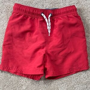 Little Planet by Carters Red Drawstring Swim Shorts 5T